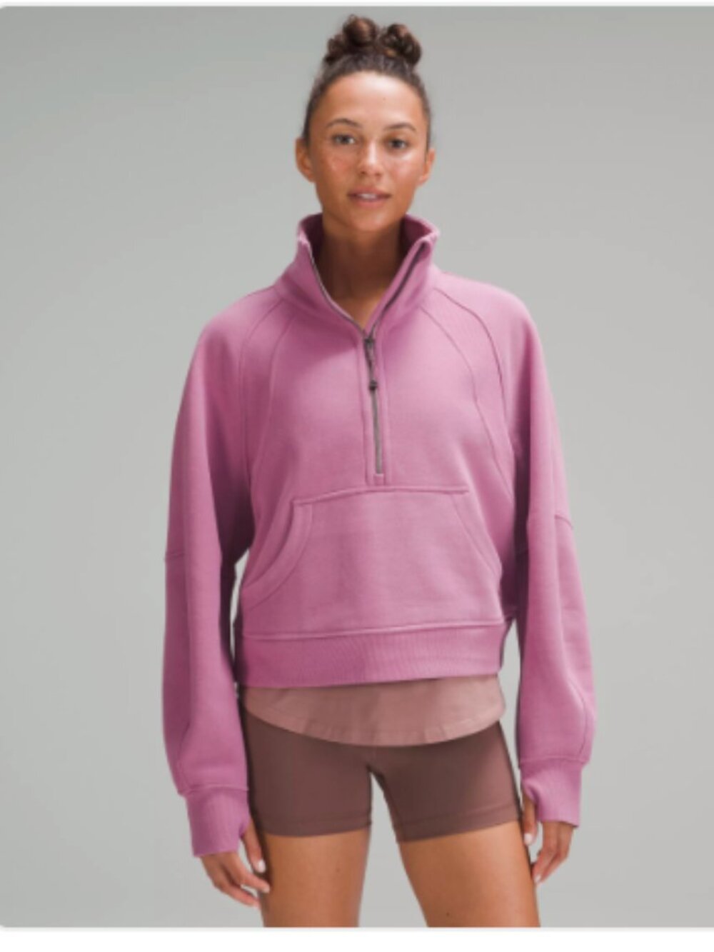 Lululemon Scuba Oversized Funnel-Neck Half Zip velvet dust XL/XXL